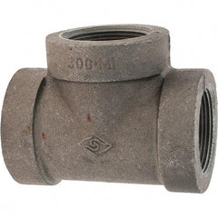 Value Collection - Size 1-1/2", Class 300, Malleable Iron Black Pipe Tee - 300 psi, Threaded End Connection - Americas Industrial Supply