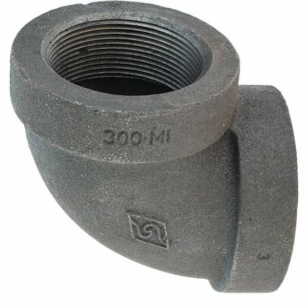 Value Collection - Size 2", Class 300, Malleable Iron Black Pipe 90° Elbow - 300 psi, Threaded End Connection - Americas Industrial Supply