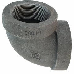 Value Collection - Size 2", Class 300, Malleable Iron Black Pipe 90° Elbow - 300 psi, Threaded End Connection - Americas Industrial Supply
