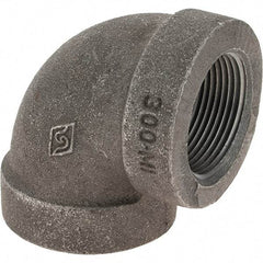 Value Collection - Size 1-1/4", Class 300, Malleable Iron Black Pipe 90° Elbow - 300 psi, Threaded End Connection - Americas Industrial Supply