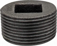 Value Collection - Class 150, 1-1/2" Black Pipe Countersunk Plug - Threaded, Malleable Iron - Americas Industrial Supply