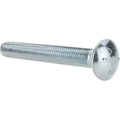 Value Collection - 5/8-11 UNC 5" Length Under Head, Standard Square Neck, Carriage Bolt - Grade 2 Steel, Zinc-Plated Finish - Americas Industrial Supply