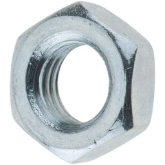 Value Collection - 5/16-24 UNF Steel Right Hand Hex Jam Nut - 1/2" Across Flats, 3/16" High, Zinc Clear Finish - Americas Industrial Supply