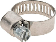 Value Collection - SAE Size 6, 7/16 to 25/32" Diam, Stainless Steel Worm Drive Clamp - 1/2" Wide - Americas Industrial Supply