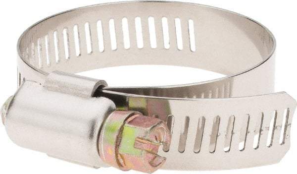 Value Collection - SAE Size 24, 1-1/16 to 2" Diam, Stainless Steel Worm Drive Clamp - 1/2" Wide - Americas Industrial Supply