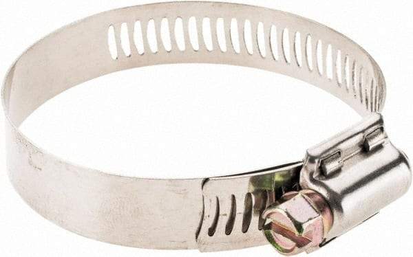 Value Collection - SAE Size 32, 1-9/16 to 2-1/2" Diam, Stainless Steel Worm Drive Clamp - 1/2" Wide - Americas Industrial Supply