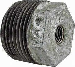 Value Collection - Size 1-1/4 x 1/4", Class 150, Malleable Iron Galvanized Pipe Hex Bushing - 150 psi, Threaded End Connection - Americas Industrial Supply
