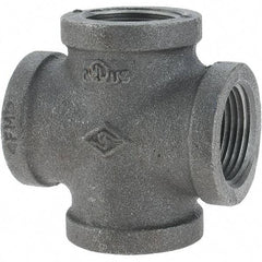 Value Collection - Size 1", Class 150, Malleable Iron Black Pipe Cross - 150 psi, Threaded End Connection - Americas Industrial Supply