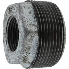 Value Collection - Class 150, 1-1/2 x 3/4" Galvanized Pipe Hex Bushing - Threaded, Malleable Iron - Americas Industrial Supply