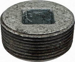 Value Collection - Size 1-1/2", Class 150, Malleable Iron Galvanized Pipe Countersunk Plug - 150 psi, Threaded End Connection - Americas Industrial Supply
