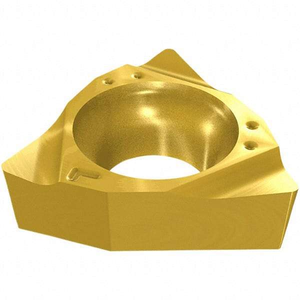 Iscar - WNMG3-1 NF Grade IC520N Cermet Turning Insert - TiCN/TiN Finish, 80° Trigon, 3/8" Inscr Circle, 5/32" Thick, 1/64" Corner Radius - Americas Industrial Supply