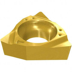 Iscar - WNMG3-1 NF Grade IC520N Cermet Turning Insert - TiCN/TiN Finish, 80° Trigon, 3/8" Inscr Circle, 5/32" Thick, 1/64" Corner Radius - Americas Industrial Supply
