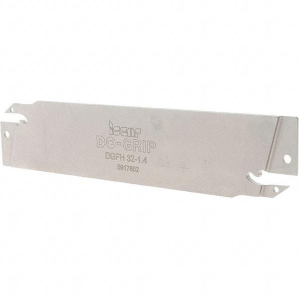 Iscar - 1.4" Groove Width, Neutral Cut, DGFH Indexable Grooving Blade - DGN/DGNM-J/JS/JT, DGR/L-J/JS Insert Style, Series Do-Grip & Heli-Grip - Americas Industrial Supply