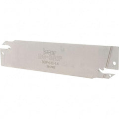 Iscar - 1.4" Groove Width, Neutral Cut, DGFH Indexable Grooving Blade - DGN/DGNM-J/JS/JT, DGR/L-J/JS Insert Style, Series Do-Grip & Heli-Grip - Americas Industrial Supply