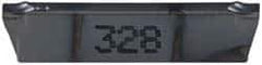 Iscar - DGN J IC328 Grade, 0.0551" Cutting Width, Carbide Cutoff Insert - 0° Neutral Lead Angle, 0.0063" Cnr Rad, TiCN Coated, Double End - Americas Industrial Supply