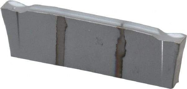 Iscar - DGN C IC328 Grade, 0.0787" Cutting Width, Carbide Cutoff Insert - 0° Neutral Lead Angle, 0.0079" Cnr Rad, TiCN Coated, Double End - Americas Industrial Supply