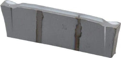 Iscar - DGN C IC328 Grade, 0.0787" Cutting Width, Carbide Cutoff Insert - 0° Neutral Lead Angle, 0.0079" Cnr Rad, TiCN Coated, Double End - Americas Industrial Supply