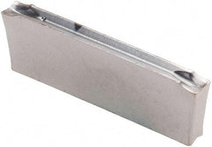 Iscar - DGN2202 IC354 Grade, 0.0866" Cutting Width, Carbide Cutoff Insert - Neutral Lead Angle, 0.0079" Cnr Rad, TiCN Coated, Double End - Americas Industrial Supply