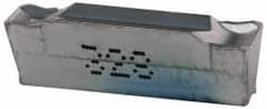 Iscar - DGN C IC328 Grade, 0.1575" Cutting Width, Carbide Cutoff Insert - 0° Neutral Lead Angle, 0.0118" Cnr Rad, TiCN Coated, Double End - Americas Industrial Supply