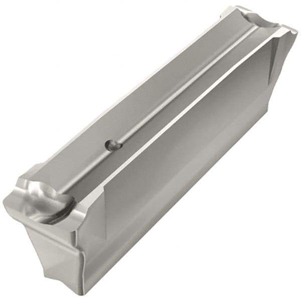Iscar - DGN4003 IC328 Grade, 0.1575" Cutting Width, Carbide Cutoff Insert - Neutral Lead Angle, 0.0118" Cnr Rad, TiCN Coated, Double End - Americas Industrial Supply