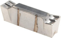 Iscar - DGN5003 IC328 Grade, 0.1969" Cutting Width, Carbide Cutoff Insert - Neutral Lead Angle, 0.0118" Cnr Rad, TiCN Coated, Double End - Americas Industrial Supply