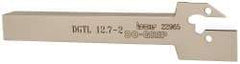 Iscar - DGT, Left Hand Cut, 1.38" Max Workpc Diam, DG. 1.., DG. 2.. Insert, Indexable Cutoff Toolholder - 1/2" Shank Width, 1/2" Shank Height, 4-1/2" OAL - Americas Industrial Supply