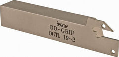 Iscar - External Thread, 0.69" Max Depth of Cut, 0.075" Min Groove Width, 4-1/2" OAL, Left Hand Indexable Grooving Cutoff Toolholder - 3/4" Shank Height x 3/4" Shank Width, DG.. Insert Style, DGT Toolholder Style, Series Do-Grip - Americas Industrial Supply