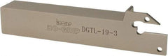 Iscar - 0.118" Min Groove Width, 4-1/2" OAL, Left Hand Indexable Grooving Cutoff Toolholder - 3/4" Shank Height x 3/4" Shank Width, DG. 1../DG. 3.. Insert Style, DGT Toolholder Style, Series Do Grip - Americas Industrial Supply