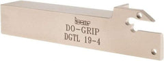 Iscar - External Thread, 1" Max Depth of Cut, 0.157" Min Groove Width, 4-1/2" OAL, Left Hand Indexable Grooving Cutoff Toolholder - 3/4" Shank Height x 3/4" Shank Width, DG.. Insert Style, DGT Toolholder Style, Series Do-Grip - Americas Industrial Supply