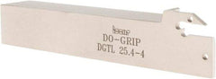 Iscar - External Thread, 1" Max Depth of Cut, 0.157" Min Groove Width, 6" OAL, Left Hand Indexable Grooving Cutoff Toolholder - 1" Shank Height x 1" Shank Width, DG.. Insert Style, DGT Toolholder Style, Series Do-Grip - Americas Industrial Supply
