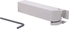 Iscar - External Thread, 0.689" Max Depth of Cut, 0.075" Min Groove Width, 5-1/2" OAL, Left Hand Indexable Grooving Cutoff Toolholder - 1" Shank Height x 1" Shank Width, DGN Insert Style, DGT Toolholder Style, Series Do-Grip - Americas Industrial Supply
