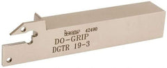 Iscar - 0.118" Min Groove Width, 4-1/2" OAL, Right Hand Indexable Grooving Cutoff Toolholder - 3/4" Shank Height x 3/4" Shank Width, DG. 1../DG. 3.. Insert Style, DGT Toolholder Style, Series Do Grip - Americas Industrial Supply