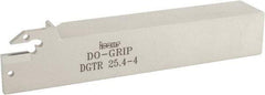 Iscar - 0.157" Min Groove Width, 6" OAL, Right Hand Indexable Grooving Cutoff Toolholder - 1" Shank Height x 1" Shank Width, DG. 4../GRIP 4.. Insert Style, DGT Toolholder Style, Series Do Grip - Americas Industrial Supply