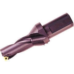 Iscar - 3.8" Max Drill Depth, 2.25xD, 1-11/16" Diam, Indexable Insert Drill - 1-1/2" Shank Diam, Whistle Notch Shank - Americas Industrial Supply