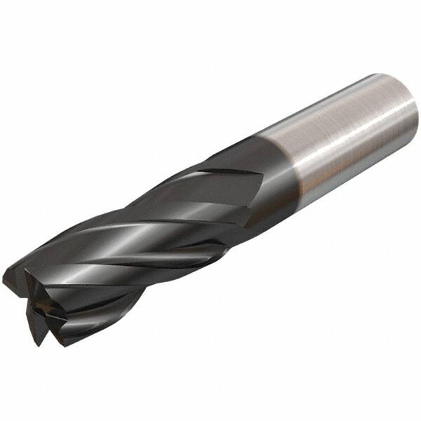 Iscar - 16mm, 4 Flute, Single End, Solid Carbide, Corner Chamfer End Mill - 92mm OAL, 30° Helix, Right Hand Flute, 32mm LOC, Right Hand Cut - Americas Industrial Supply