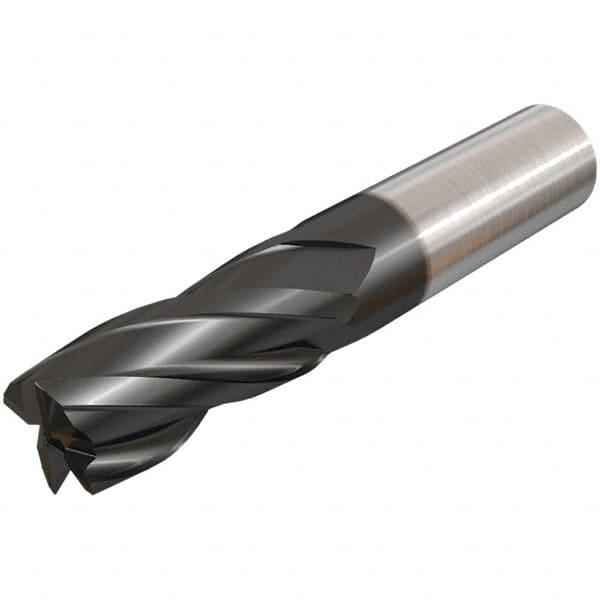 Iscar - 20mm, 4 Flute, Single End, Solid Carbide, Corner Chamfer End Mill - 104mm OAL, 30° Helix, Right Hand Flute, 38mm LOC, Right Hand Cut - Americas Industrial Supply