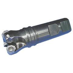 Iscar - 1-1/2" Cut Diam, 0.34" Max Depth of Cut, 1-1/4" Shank Diam, 4" OAL, Indexable Square Shoulder End Mill - S45MT1106, S90MT1106, R90MT43, R90MT1205, O45MT0505 Inserts, Weldon Shank, Series ChamMill - Americas Industrial Supply