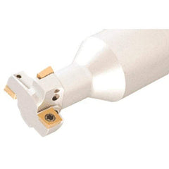 Iscar - 0.8307" Cutting Diam x 0.4724" Cutting Width, 2 Cutter Inserts, 0.6299" Shank Diam, Indexable T-Slot Cutter - Insert Style Q/XOMT, 3.5433" OAL - Americas Industrial Supply