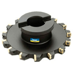 Iscar - Shell Mount B Connection, 0.3543" Cutting Width, 63/64" Depth of Cut, 100mm Cutter Diam, 1-1/16" Hole Diam, 11 Tooth Indexable Slotting Cutter - FST Toolholder, Q/XPMT Insert - Americas Industrial Supply