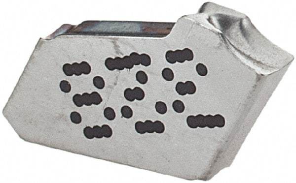 Iscar - GFN J IC328 Grade, 0.063" Cutting Width, Carbide Cutoff Insert - 0° Neutral Lead Angle, 0.0063" Cnr Rad, TiCN Coated, Single End - Americas Industrial Supply