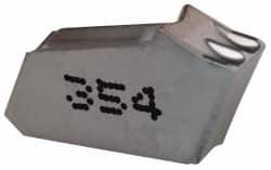 Iscar - GFN W IC354 Grade, 0.1181" Cutting Width, Carbide Cutoff Insert - 0° Neutral Lead Angle, 0.0079" Cnr Rad, TiCN Coated, Single End - Americas Industrial Supply