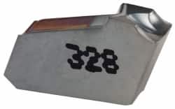 Iscar - GFR J IC328 Grade, 0.1181" Cutting Width, Carbide Cutoff Insert - 6° Right Hand Lead Angle, 0.0098" Cnr Rad, TiCN Coated, Single End - Americas Industrial Supply