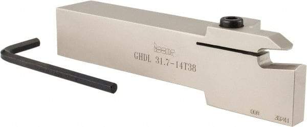 Iscar - GHD, External, Left Hand, 1-1/2" Max Depth of Cut, 0.512 to 0.685" Groove Width, Indexable Grooving Tool Holder - GIMY, GPV, TIGER 1.. Insert Compatibility, 1-1/4" Shank Height, 1-1/4" Shank Width, 7" OAL - Americas Industrial Supply