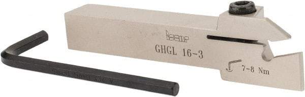 Iscar - GHG, External, Left Hand, 1.57" Max Depth of Cut, 3 to 4mm Groove Width, Indexable Grooving Tool Holder - GI..,TIP.. Insert Compatibility, 16mm Shank Height, 16mm Shank Width, 110mm OAL - Americas Industrial Supply