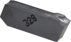Iscar - 3GIM J Grade IC328, 3mm Cutting Width Carbide Grooving Insert - Neutral, 0.22mm Corner Radius, TiCN Finish - Americas Industrial Supply