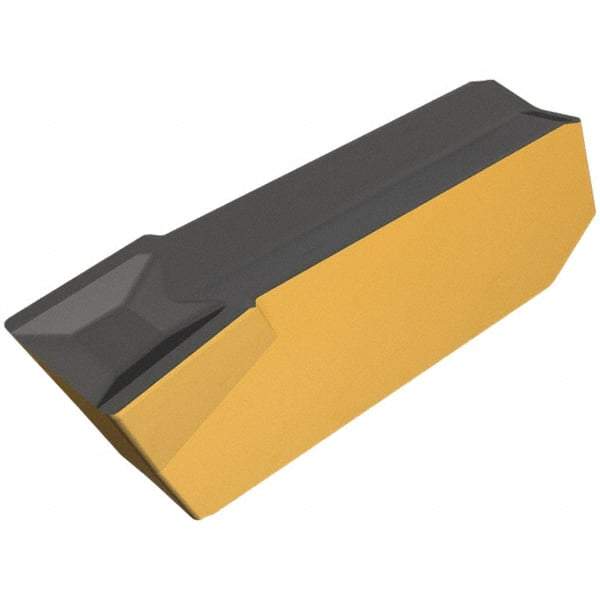 Iscar - 406GIMF Grade IC428, 4mm Cutting Width Carbide Grooving Insert - 2.4mm Max Depth of Cut, Neutral, 0.6mm Corner Radius, TiC/Al2O3 Finish - Americas Industrial Supply