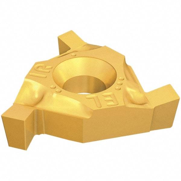 Iscar - 16ER/IL195GTGA Grade IC528, 1.95mm Cutting Width Carbide Grooving Insert - 2mm Max Depth of Cut, Left Hand, 0.1mm Corner Radius, TiCN/TiN Finish - Americas Industrial Supply