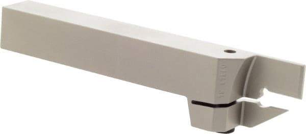 Iscar - HELI, External, Left Hand, 0.157 to 3/16" Groove Width, Indexable Grooving Tool Holder - DG.. 4003, GRIP 4.. Insert Compatibility, 3/4" Shank Height, 3/4" Shank Width, 5-1/2" OAL - Americas Industrial Supply