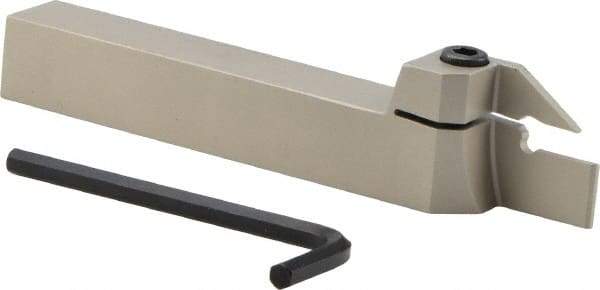 Iscar - HELI, External, Right Hand, 0.157 to 3/16" Groove Width, Indexable Grooving Tool Holder - DG.. 4003, GRIP 4.. Insert Compatibility, 3/4" Shank Height, 3/4" Shank Width, 5-1/2" OAL - Americas Industrial Supply