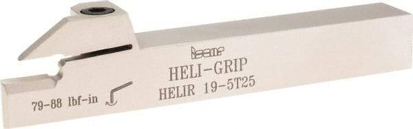 Iscar - HELI, External, Right Hand, 0.197" Max Groove Width, Indexable Grooving Tool Holder - DG.. 5003, GRIP 5.. Insert Compatibility, 3/4" Shank Height, 3/4" Shank Width, 5-1/2" OAL - Americas Industrial Supply